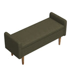 Tabouret de rangement en velours Teddy de conception moderne, Bancs de chambre