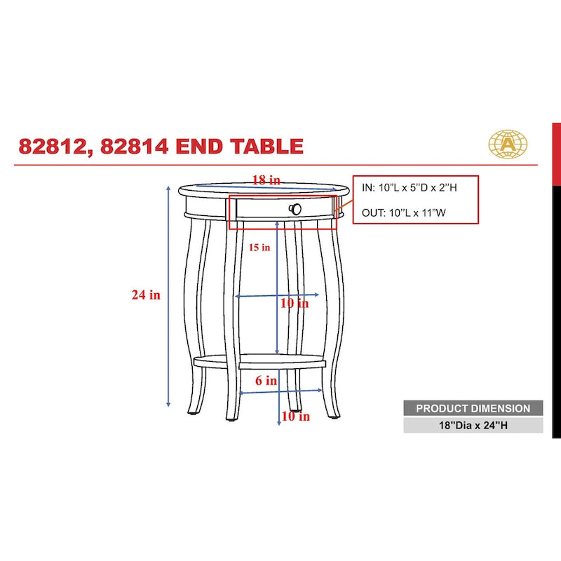Table d'appoint traditionnelle