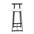 Armless Counter Height Bar Stool Set of 3, with Metal Frame and Wooden Seat