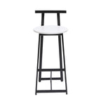 Armless Counter Height Bar Stool Set of 3, with Metal Frame and Wooden Seat