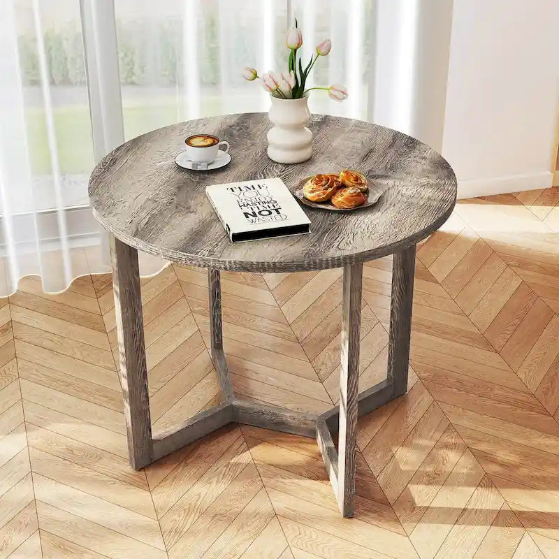 Costway Table à Manger en Bois 36 Pouces pour 2 à 4 Personnes, Forme Ailée - Voir Détails