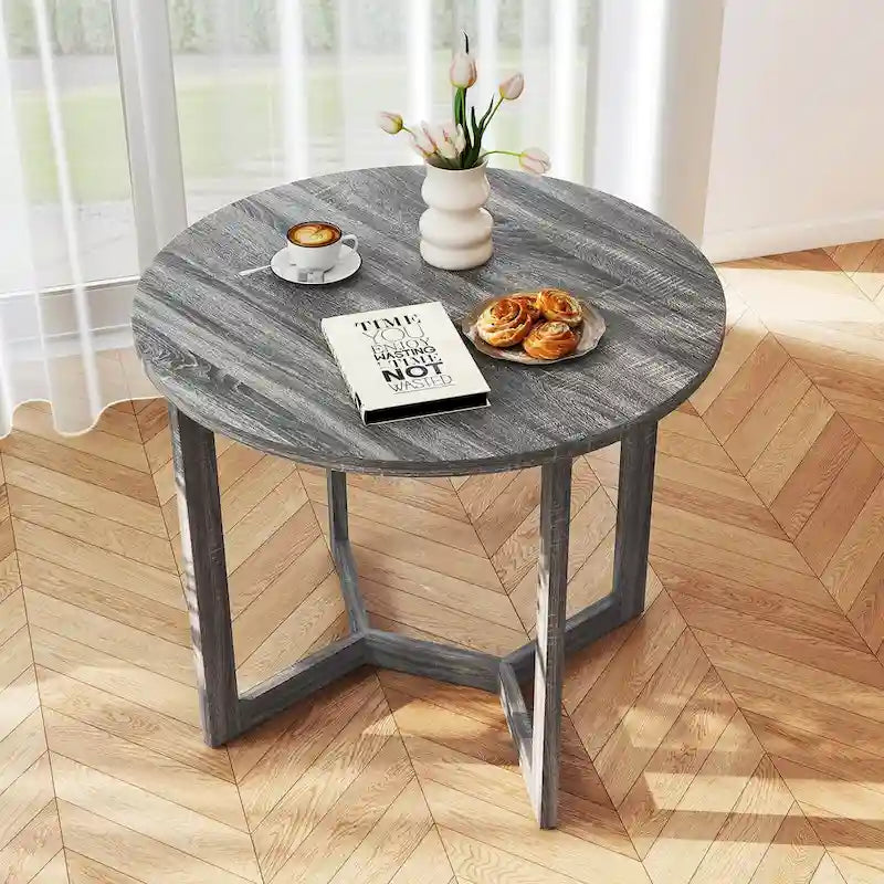 Costway Table à Manger en Bois 36 Pouces pour 2 à 4 Personnes, Forme Ailée - Voir Détails