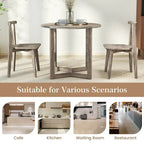 Costway Table à Manger en Bois 36 Pouces pour 2 à 4 Personnes, Forme Ailée - Voir Détails