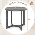 Costway Table à Manger en Bois 36 Pouces pour 2 à 4 Personnes, Forme Ailée - Voir Détails