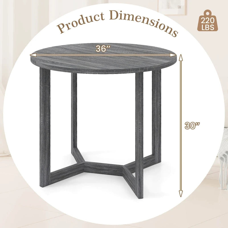 Costway Table à Manger en Bois 36 Pouces pour 2 à 4 Personnes, Forme Ailée - Voir Détails