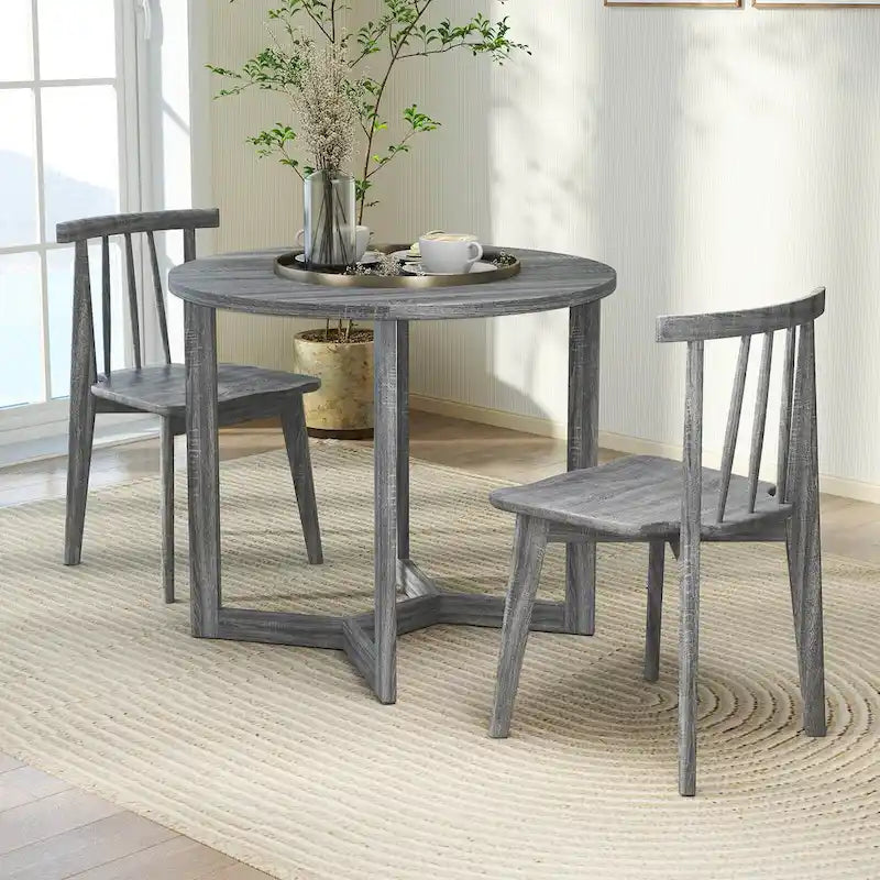 Costway Table à Manger en Bois 36 Pouces pour 2 à 4 Personnes, Forme Ailée - Voir Détails