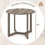 Costway Table à Manger en Bois 36 Pouces pour 2 à 4 Personnes, Forme Ailée - Voir Détails