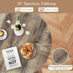 Costway Table à Manger en Bois 36 Pouces pour 2 à 4 Personnes, Forme Ailée - Voir Détails
