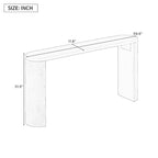 Table de porche multifonctionnelle au style moderne et simple, avec pieds semi-cylindriques
