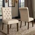 Krakova Tufted Rolled Back Parsons Chairs (Set of 2) - Chair