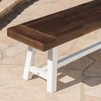 Banc de pique-nique en bois d'acacia rectangulaire Jubilee Farmhouse de Christopher Knight Home
