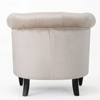 Fauteuil club en velours Akira par Christopher Knight Home