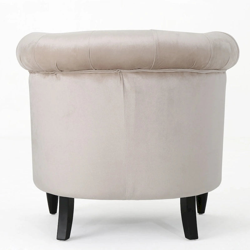 Fauteuil club en velours Akira par Christopher Knight Home