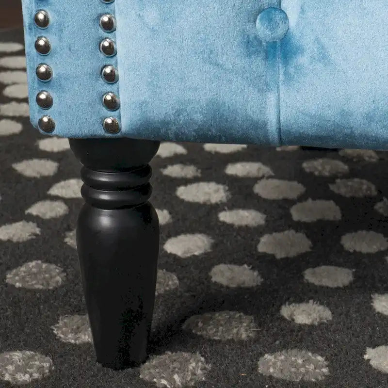 Fauteuil club en velours Akira par Christopher Knight Home