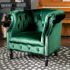 Fauteuil club en velours Akira par Christopher Knight Home