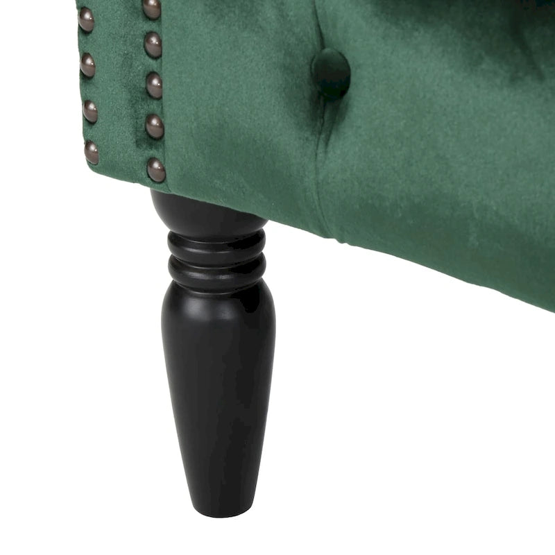Fauteuil club en velours Akira par Christopher Knight Home
