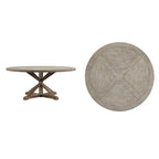 Table de salle à manger ronde Krakova Rustic avec base en X en pin