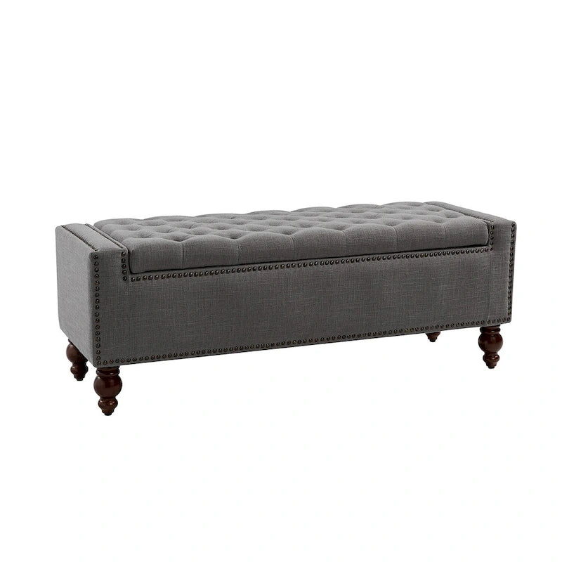 Banc de rangement capitonné classique Felix