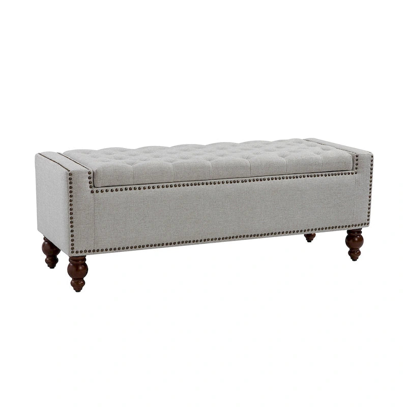 Banc de rangement capitonné classique Felix