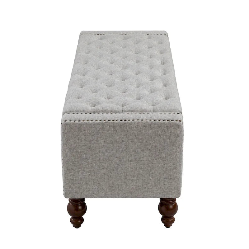 Banc de rangement capitonné classique Felix