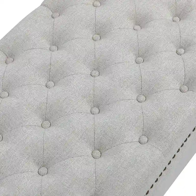 Banc de rangement capitonné classique Felix
