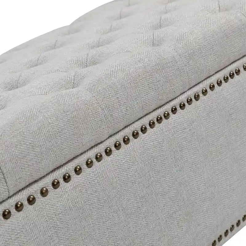 Banc de rangement capitonné classique Felix