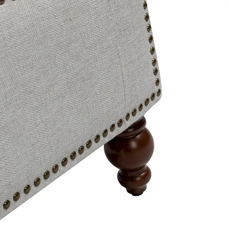 Banc de rangement capitonné classique Felix