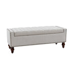 Banc de rangement capitonné classique Felix
