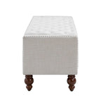Banc de rangement capitonné classique Felix