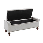 Banc de rangement capitonné classique Felix