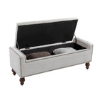 Banc de rangement capitonné classique Felix