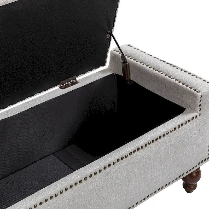 Banc de rangement capitonné classique Felix