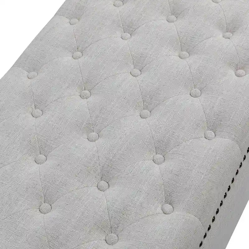 Banc de rangement capitonné classique Felix