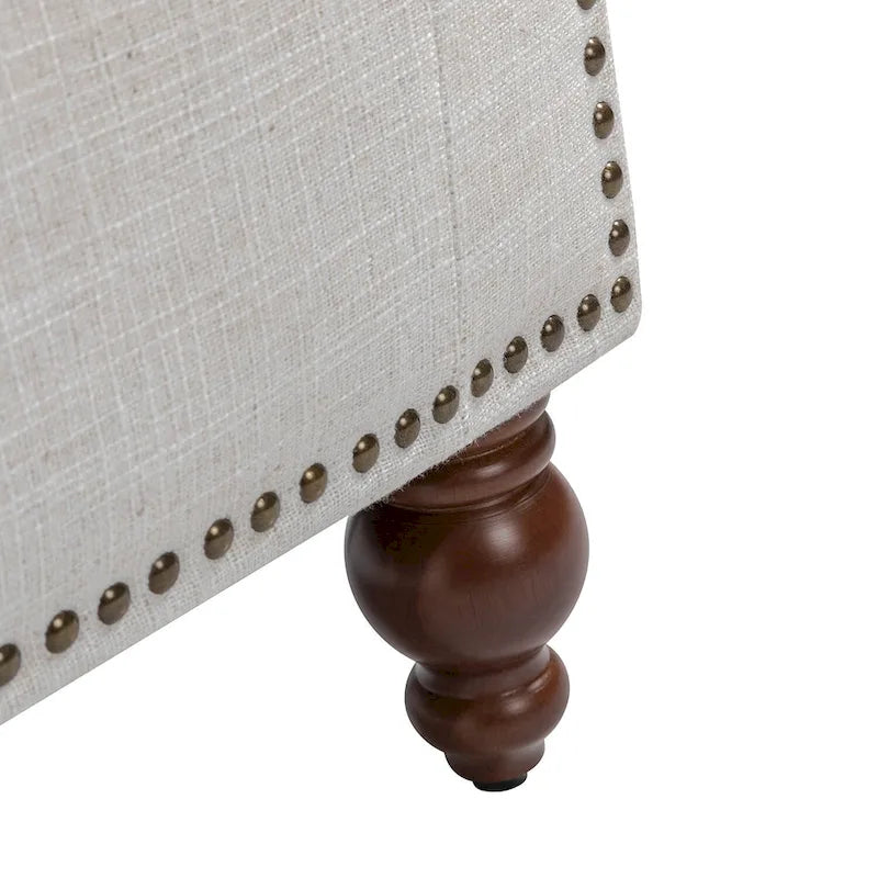 Banc de rangement capitonné classique Felix