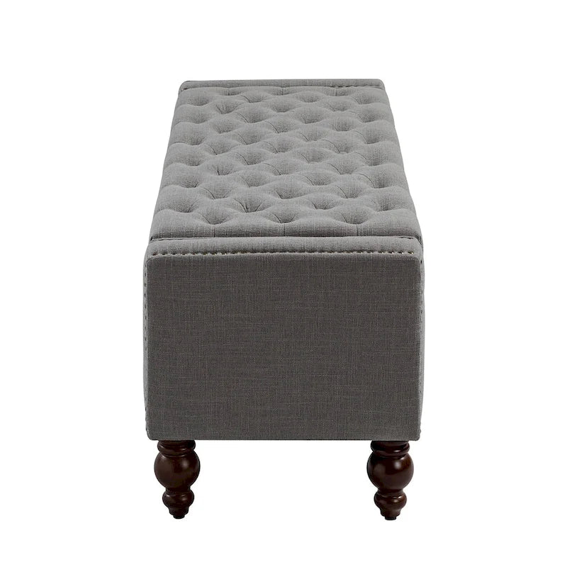 Banc de rangement capitonné classique Felix