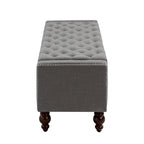 Banc de rangement capitonné classique Felix