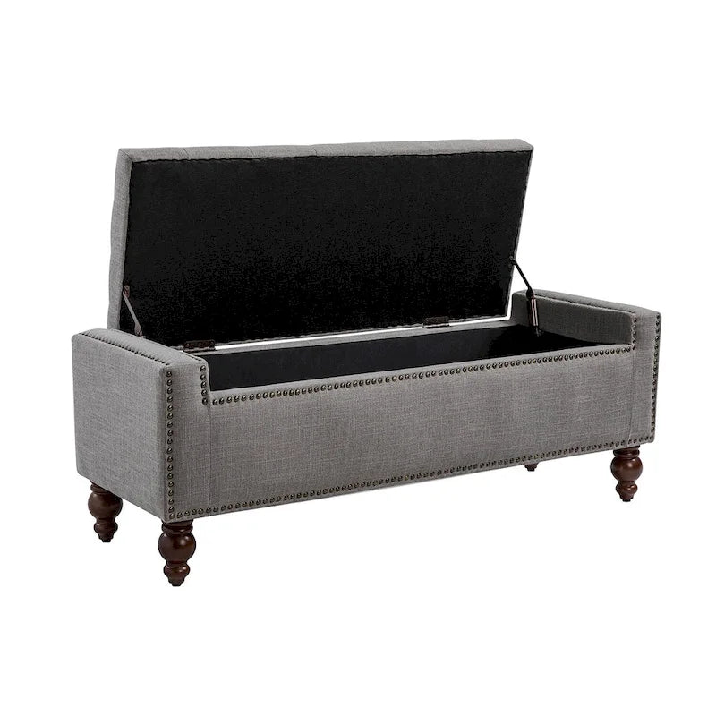 Banc de rangement capitonné classique Felix