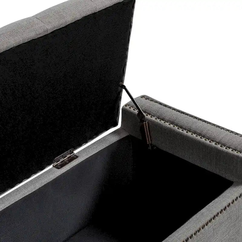 Banc de rangement capitonné classique Felix