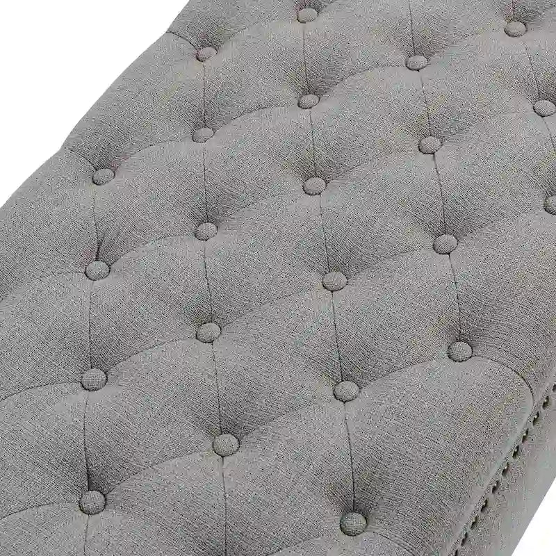 Banc de rangement capitonné classique Felix