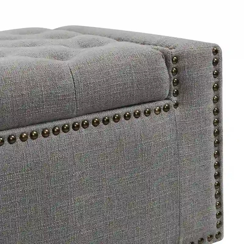 Banc de rangement capitonné classique Felix