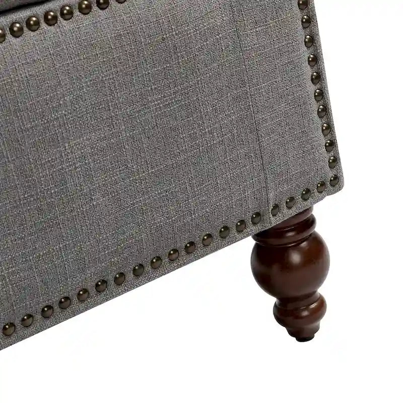 Banc de rangement capitonné classique Felix