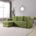 Canapé d'angle moderne rembourré avec chaise longue de rangement pour salon