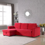 Canapé d'angle moderne rembourré avec chaise longue de rangement pour salon