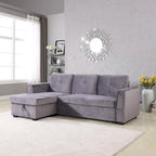 Canapé d'angle moderne rembourré avec chaise longue de rangement pour salon