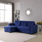 Canapé d'angle moderne rembourré avec chaise longue de rangement pour salon