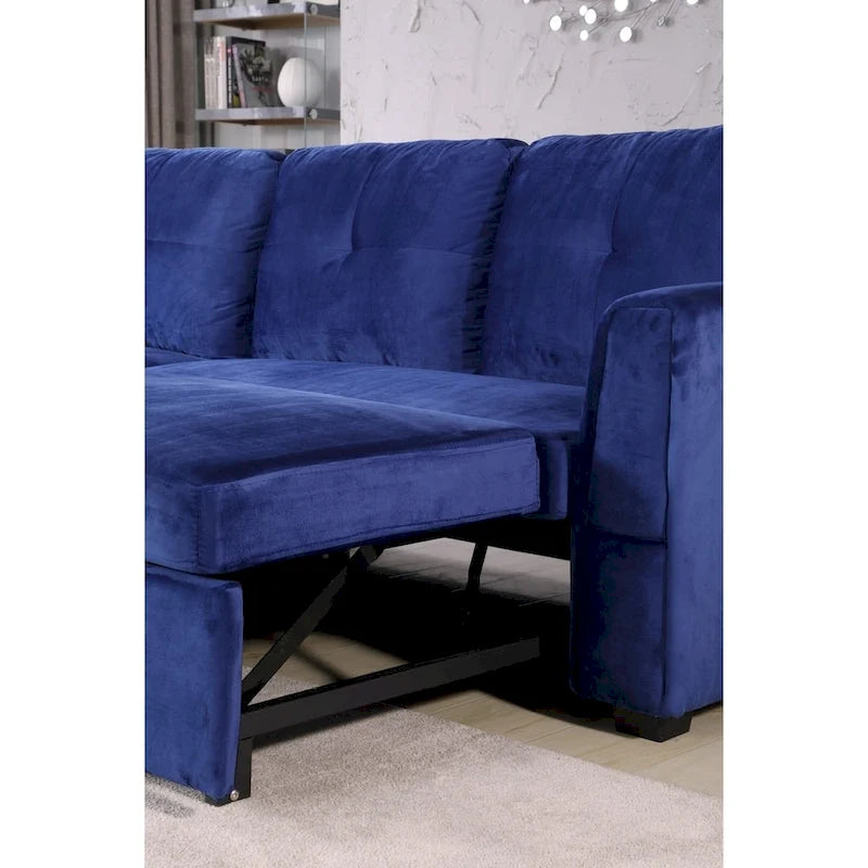 Canapé d'angle moderne rembourré avec chaise longue de rangement pour salon