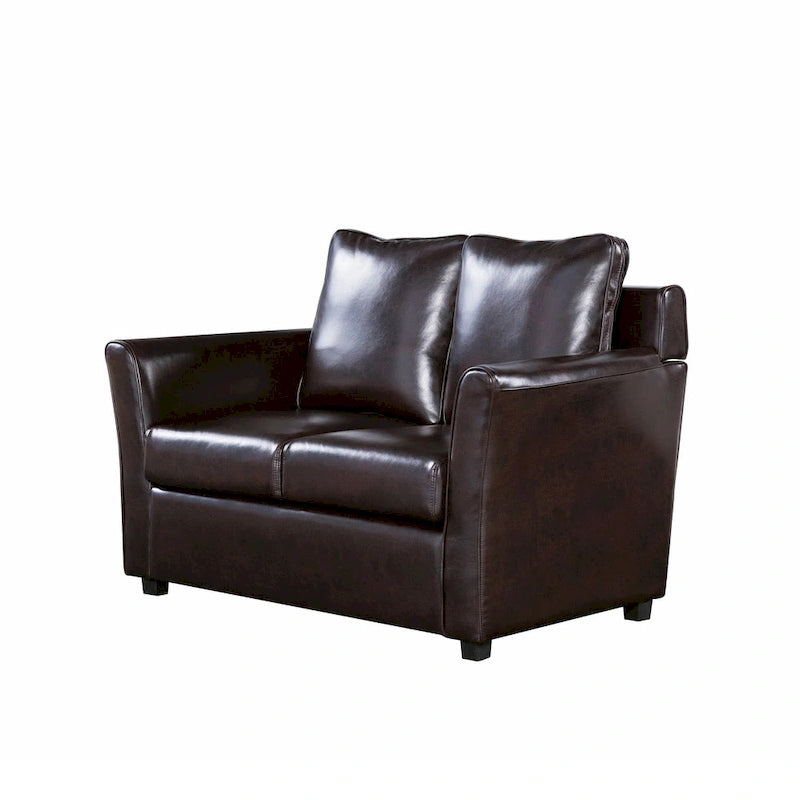 Causeuse contemporaine rembourrée à accoudoirs évasés Golt par Furniture of America