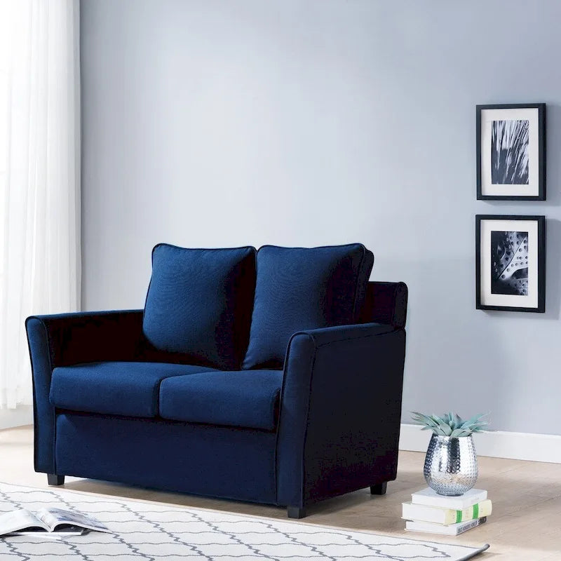 Causeuse contemporaine rembourrée à accoudoirs évasés Golt par Furniture of America