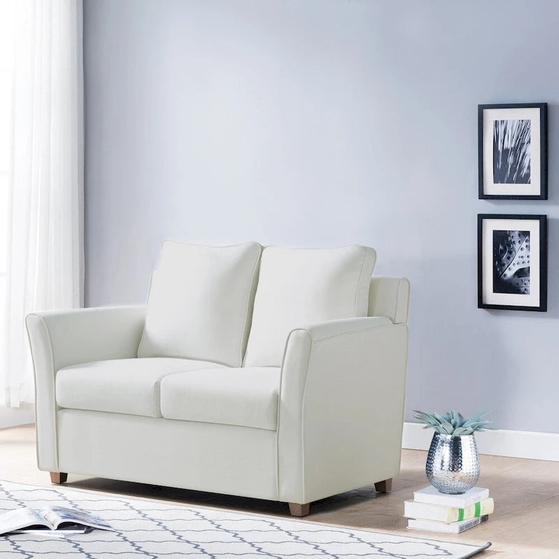 Causeuse contemporaine rembourrée à accoudoirs évasés Golt par Furniture of America
