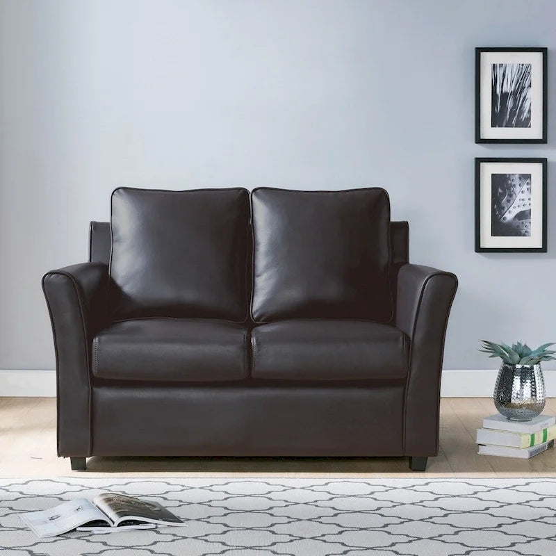 Causeuse contemporaine rembourrée à accoudoirs évasés Golt par Furniture of America
